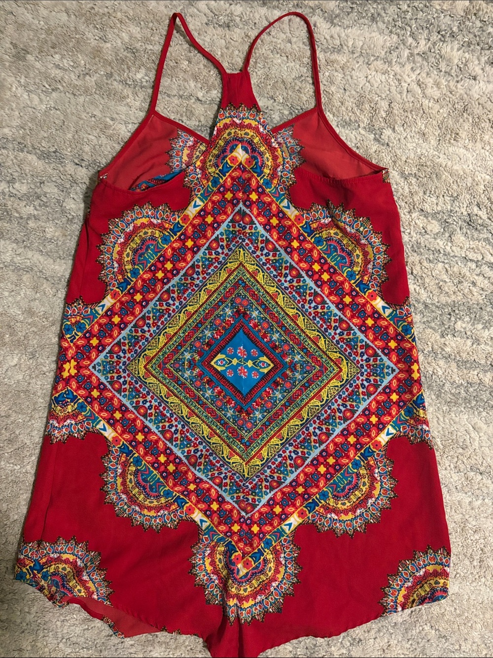 OFFERS OPEN! Lulumari Multicolor Boho Halter Hippie Dress summer sundress Small - Picture 6 of 7